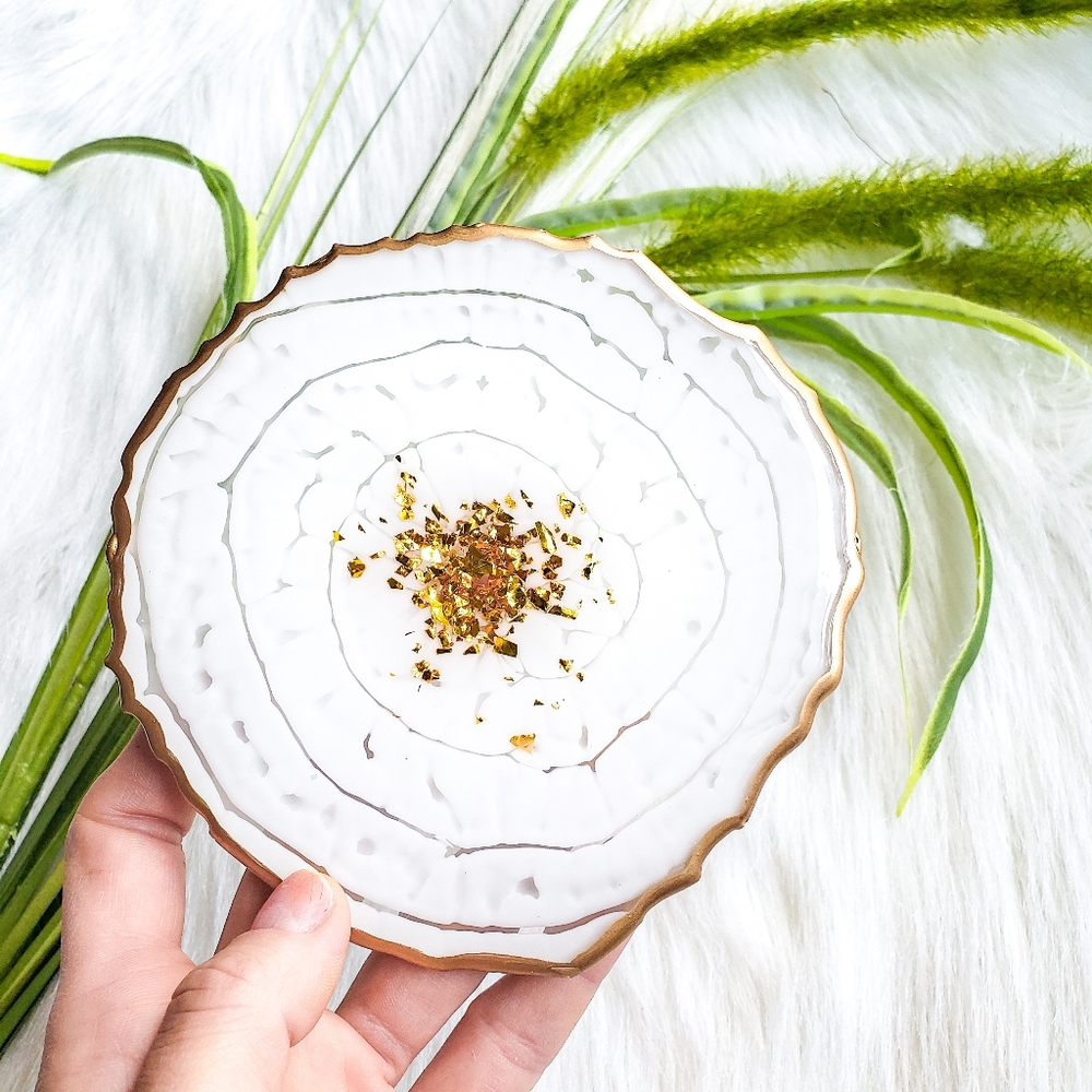 MADE TO ORDER - Resin Geode Candle Coaster - Picture 6 of 15